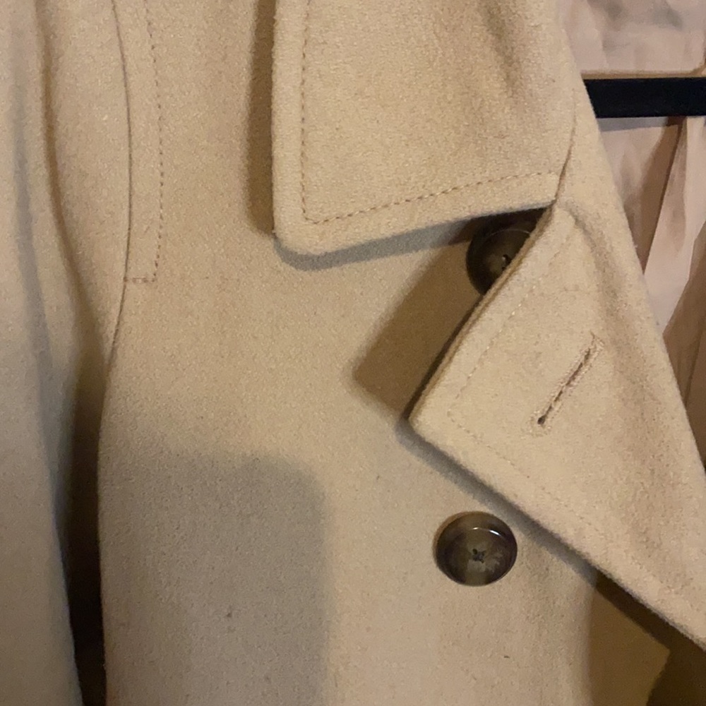 Camel Wool Pea Coat. Size M.